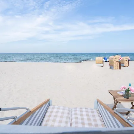 Luxusní stan Schlafstrandkorb Nr 6 Timmendorfer Strand